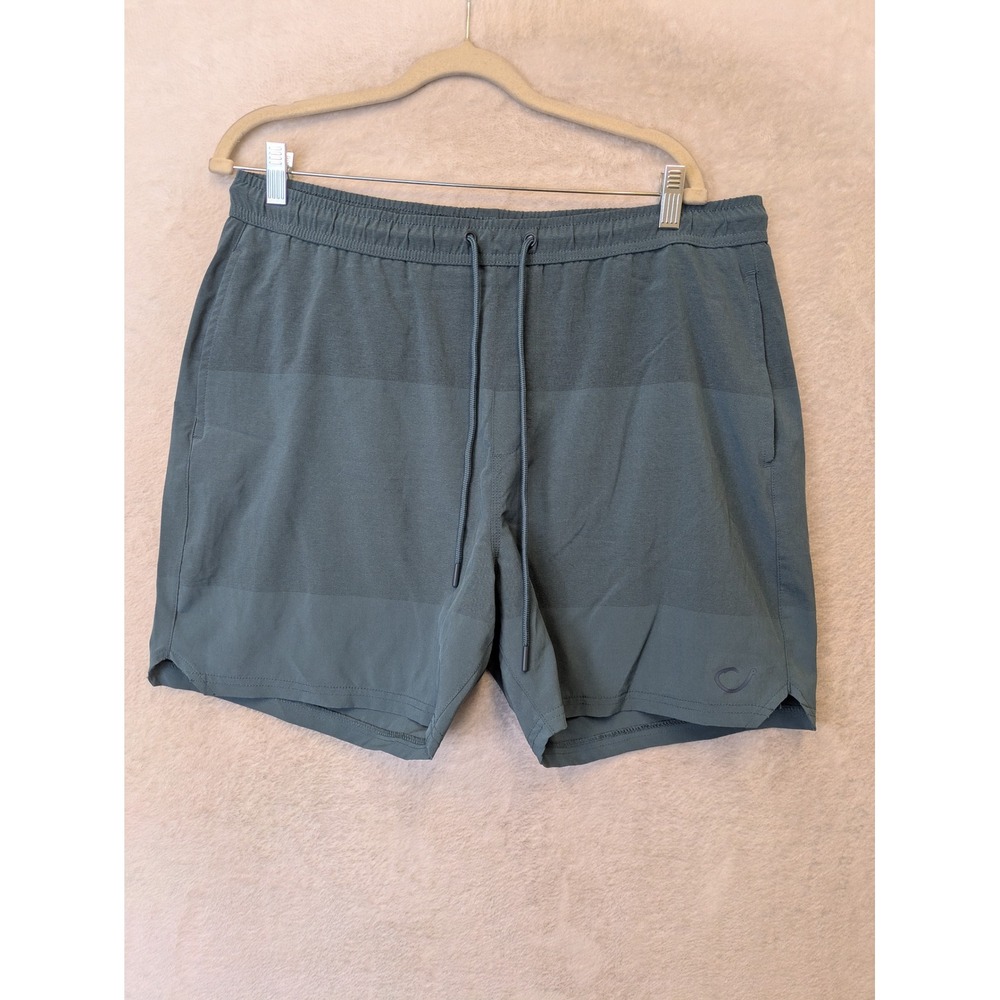 Reel Life Hybrid Shorts Men's XL Blue-Gray Lined Elastic‎ Drawstring 5in Inseam